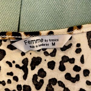 Leopard print tee. Jr. size medium.